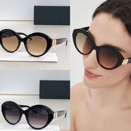 Italiaanse luxe ontwerper oversized ovale zonnebril Mode vrouwen outdoor klassieke Parijs catwalk stijl Occhiali da enige ovali grote Des lunettes ovales 0133