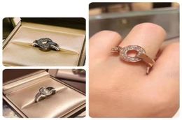 Italiaans luxe modemerk ring bruiloft diamant ringen klassieke belofte ringen voor paren vintage verlovingsringen 6 7 8 9 10 CRYS7640115
