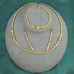 Italiaanse luxe goudkleur Krand ketting set 21k koper vergulde moslim islamitische dames vintage sieraden geschenken voor evenementenfeest 240410