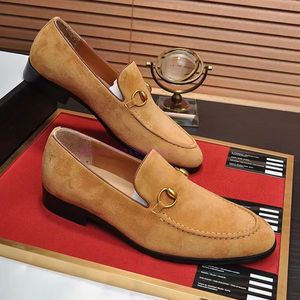 Hommes de luxe italiens chaussures habillées mocassins en cuir véritable marche baskets de créateur en daim slip décontracté sur appartements bureau de mariage chaussure formelle