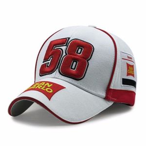 Casquette de baseball pour hommes, souvenir italien moto gp motorfiets Racer 58 Simoncelli san carlo, hiphop pour loisirs Gorras Snapback hats285J