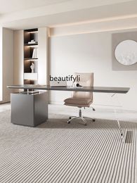 Italian Minimalist Computer Desk Luxury Luxury Modern Cream Style Acrylique Home Bureau bureau bureau