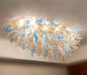 Éclairage de plafond en verre de Murano italien Lampes de lustre en verre soufflé à la main italienne Accueil Hôtel Lustres de plafond décoratifs à LED