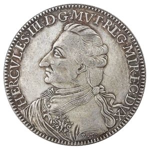 États italiens 1796 1 Tallero, Levant - Ercole III d'Este Silver plated Copy Coins