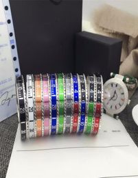 Style italien 316L Bracelet en acier inoxydable Bracelet Bracelet Bracelet Bracelet Men Bijoux de mode plaquée en argent 12 Colors2407904