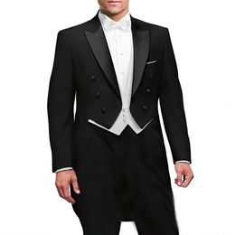 Design italien de conception de chair de travail des hommes pour le promotion de médaille JacketPantsVest Elegant Terno Sett Set Groomsmen Groom Tuxedos 240514