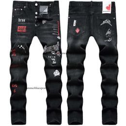 Italiaans trendy merk zwarte digitaal bedrukte geperforeerde geruite stof gecombineerd met Hot Diamond kleine rechte jeans voor heren