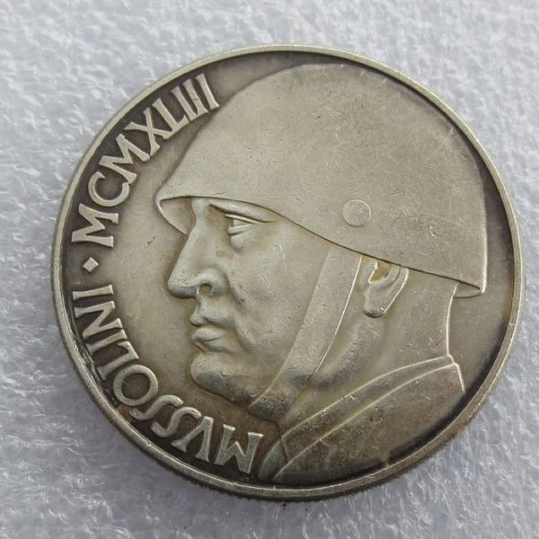 Italie 20 Lire 1943 médaille copie pièces de monnaie accessoires de décoration de la maison pas cher usine 299F