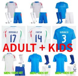 2024 2025 italië voetbalshirts Italia 24 25 maglie da calcio VERRATTI CHIESA GNONTO voetbalshirt LORENZO PINAMONTI POLITANO GRIFO uniform MANNEN volwassen kinderen kit