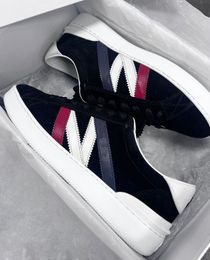 Italie 2024S/S Marque Monaco M Baskets Hommes Baskets Chaussures Semelle En Caoutchouc Tricolore M Daim Cuir Casual Chaussures Quotidien Skateboard Marche EU38-46