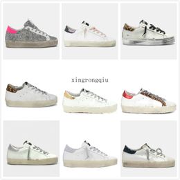 Italie Brand Golden Hi Star Sneakers Plateforme Sole Femmes Chaussures décontractées Classic White Do Old Dirty Designer Fashion Leopard Tail Man Shoe