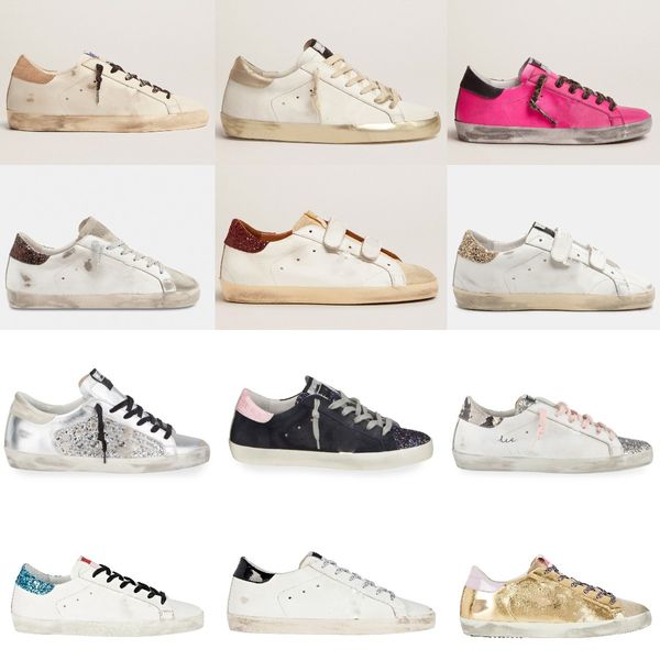 Chaussures de créateurs Baskets dorées de luxe Chaussures pour femmes Baskets roses Paillettes Classique Blanc Do-old Chaussures de sport sales