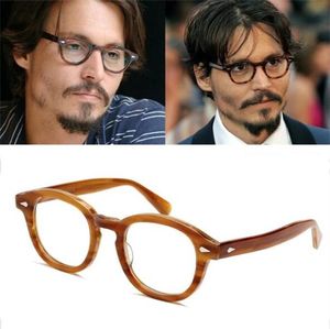 Johnny Depp Round Vintage Transparent Lens Eyeglasses for Men