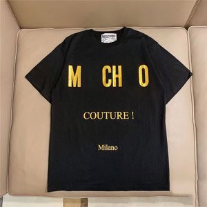 Italie Marques Confort Couleurs T-shirts Ours En Peluche Lettre Graphique Impression Loisirs Mode Durable Qualité Couple Designer Noir Blanc Hommes Femme Vêtements Tee Tops