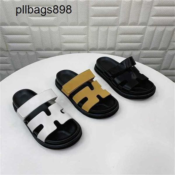 Italia Chypres Sandals H Flat Genuine Leather Velcro Strap 7a Suede NUEVO Fashion Open Fashion Personalizado Casual Tío