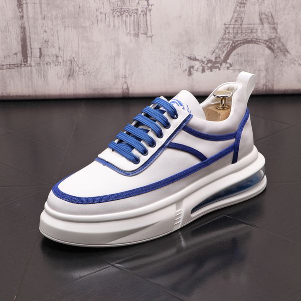 Italie classique affaires robe de mariée chaussures de soirée Designer respirant vulcanisé Masculino baskets bout rond coussin d'air antidérapant conduite marche mocassins W173