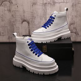 Italia Clásico Vestido de Novia Zapatos de Fiesta Moda Alta Transpirable Deportes Casual Zapatillas Punta Redonda Fondo Grueso Oxford Conducción de Negocios Botas para Caminar Y53