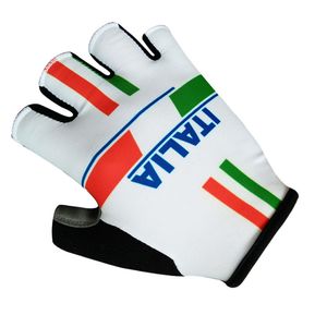 Italia Ciclismo Guantes medio dedo hombres mujeres verano deportes a prueba de golpes bicicleta Guantes antideslizante MTB bicicleta Guantes Ciclismo