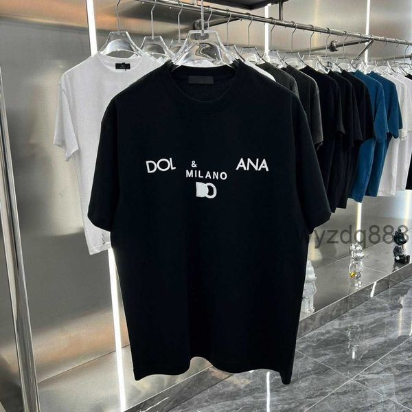 Italia D G Marca Tees Milán Diseñador Moda Hombres Mujer Lujo Negro Blanco 100% Algodón Impecable Letra correcta Impresión Gráfica Camisetas Polos Camisa Manga corta B2QL