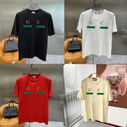 Marcas de diseñador de Italia XXXL para hombre y mujer Camisetas Negro Blanco Moda Algodón Dos letras G Estampado gráfico Cuello redondo Clásicos ucci Lujo GGclothing GGshirt tee tops