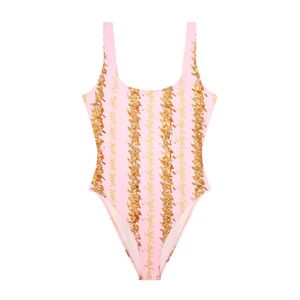 Traje de baño de lujo de una pieza con estampado clásico de diseñador italiano, traje de baño Faith, Bikini de lujo de una pieza con 12 tipos SXL