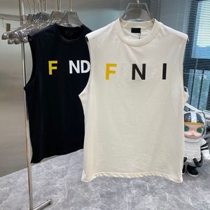 Italië Designer Mens T-shirts Europa Letter Grafisch afdrukken Fashion Men Mouwloze T-shirt Dames Top Kleding Casual katoenen vesttank