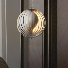 Italie Designer Rotary Moon Pendentif Lampes Salon Lumière Moderne Minimaliste el Restaurant Café Bar Cercle Pendentif Light231b