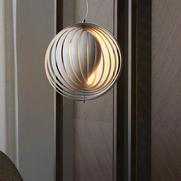 Italie Designer Rotary Moon Pendentif Lampes Salon Lumière Moderne Minimaliste el Restaurant Café Bar Cercle Pendentif Light224s