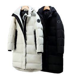 Junction Mens Womens Long Goose Down Jackets North Winter Unisex Hooded Coat Veste confortable et chaude Business Casual Man Vêtements S-2XL