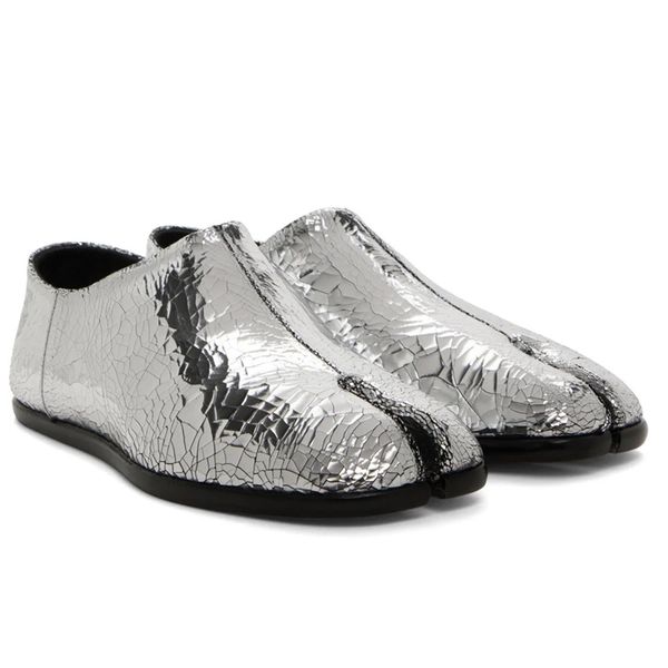 Italie chaussures en cuir véritable pour hommes mode chaussures plates faites à la main mocassins orteil fendu chaussures habillées mocassins chaussures de créateur