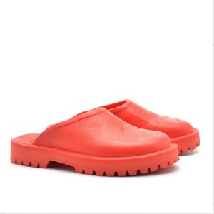 Italie Lux sandale Marque Pantoufles Perforées Designer Sandales Slide Beach Flats Chaussures Plateforme Wedge Caoutchouc Découpe Matériaux Transparents Mode Hommes Femmes