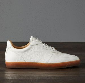 Italië Luxe ontwerper BC Heren casual sneaker generfde kalfsleren sneaker met natuurlijke rubberen zolen Alledaagse lage sneakers met doos 38-45EU