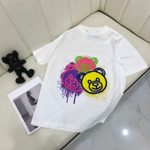 Italia Camisetas de mujer para hombre Ropa Oso de peluche Carta gráfica impresa ocio Moda calidad duradera diseñador de pareja Negro blanco camiseta de entrenador camisetas # 4589