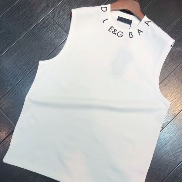 Italia Milán Diseñador de moda D G Camisetas sin mangas de marca Hombres Mujeres Luxury 100% Cotton Vest Summer Tees Camiseta Type Women