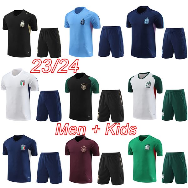 Italia camisetas pre-partido 2023 2024 AlemaniaES Argentina México niños camiseta de entrenamiento 23 24 25 hombres chándal de fútbol niños camiseta de fútbol kit 2025 camiseta maillot maglia