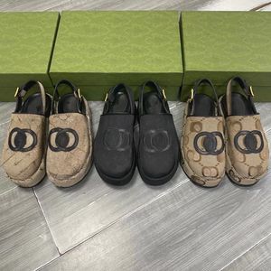 Italie Sandales Broidered Canvas Slipper 2024 G Luxurys Platform Mules Sandal Sandal Flip Flops Flops Bage Clogs Slingback Cuir Buard Bott