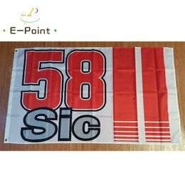 Italië SIC58 Squadra Corse SIC 58 Racing Vlag 3 * 5ft (90cm * 150cm) Polyester Vlag Banner Decoratie Flying Home Garden Flag Feestelijke geschenken