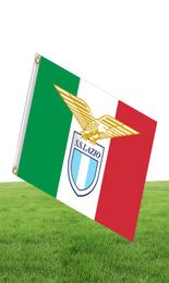 Italie SS Lazio Spa 35ft 90cm150cm Polyester Serie A Flag Banner Decoration Flying Home Garden Flag Flag Festive Gifts2659190