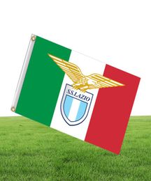 Italie SS Lazio Spa 35ft 90cm150cm Polyester Serie A Flag Banner Decoration Flying Home Garden Flag Flag Cadeaux1433917