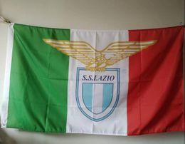 Italie SS Lazio Spa Flag 3x5ft 150x90cm Polyester Printing ventilateur suspendu drapeau en laiton 7280053