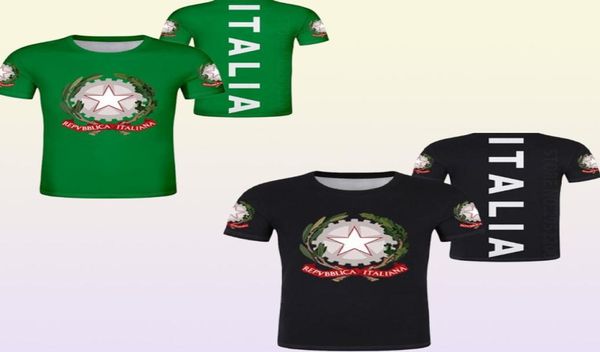 Italie T-shirt DIY Nom de nom sur mesure T-shirt Nation Flag it Italian Italia College Print Logo Text Clothes 7194347