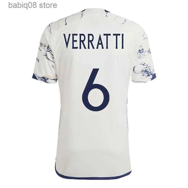 Italie Verratti Player Version Mens Soccer Jerseys Équipe nationale Pinamonti Totti Raspadori Chiesa Barella Bonucci Home Away Special Edition Football Shirts