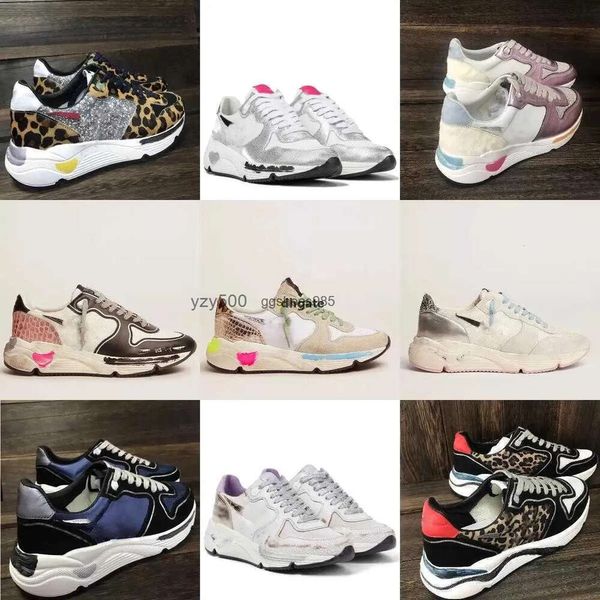 Golden Goose Deluxe Brand GGDB Вы Italia Zapatos con suela para correr para mujer Nuevo lanzamiento Inserciones de malla transpirable Zapatilla de deporte deportiva y elegante Zap