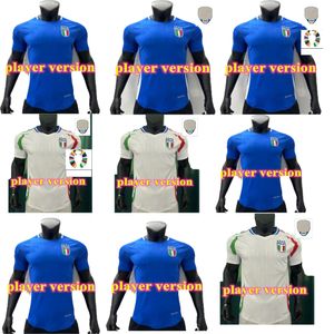 Italië 24 25 voetbalshirt Maglia ItALia Euro Cup Nationaal team voetbalshirt Heren spelersversie Kit Volledige set 125e verjaardag thuis weg CHIESA BARELLA