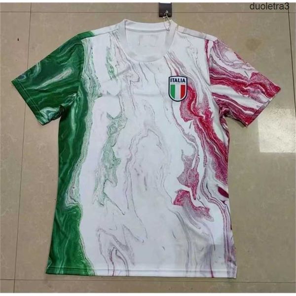 Survêtements de football bleus italiens coupe-vent 2023 Vestes de football italiennes SCAMACCA IMMOBILE CHIESA RASPADORI JORGINHO BARELLA BASTONI FRATTESI Maglia ESR6