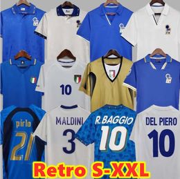 Camiseta de fútbol retro de Italia 1982 1990 1996 1998 2000 INICIO R. BAGGIO DEL PIERO 1994 Maldini Baggio Donadoni Schillaci Totti Del Piero 2006 Italia Pirlo Inzaghi Buffon