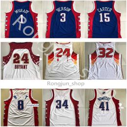 Itchell Ness Basketball Jerseys 2004 2007 All Tracy Star 1 McGrady Vince 15 Carter Retro Allen 3 Iverson Jersey Homme taille S-XXL Maillots High Q