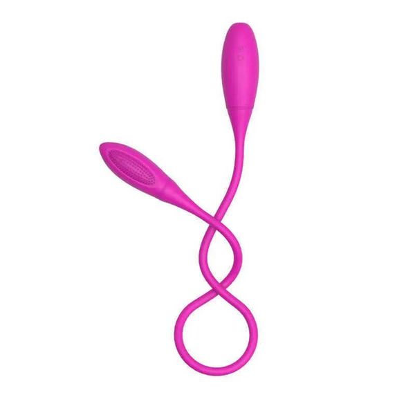 Productos Huevo saltador masturbación lesbiana vibrador recargable femenino doble cabeza dragón pene adulto