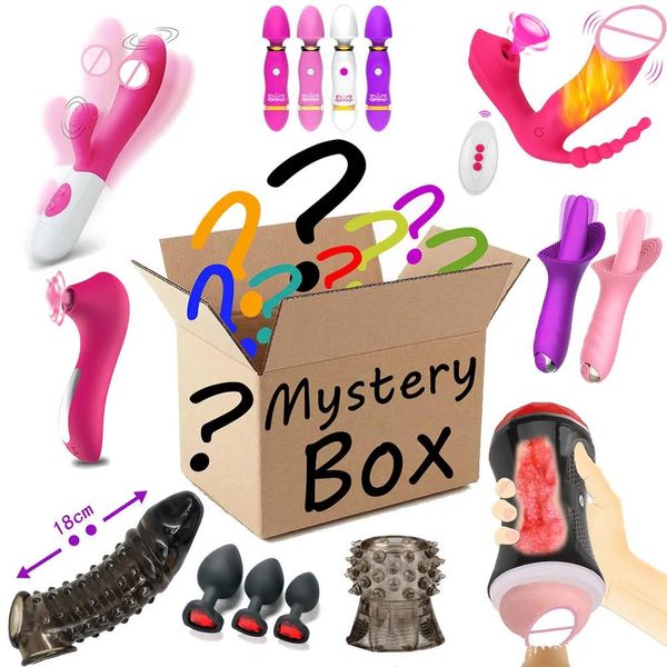 Artículos Bolsas de la suerte Box Box Vibrators Masturbation Cup Anal Sexy Toys Anillos de pene Boutique al azar más popular Gift2 de alta calidad