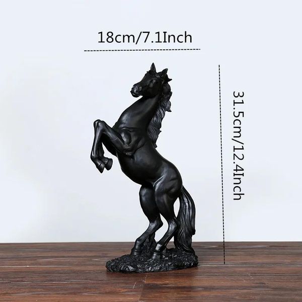 Articles Vilead 12 4 '' Resin Horse Statue Living Room Crafts Ornements décoratifs Home Creative Home Home à succès Lucky3356